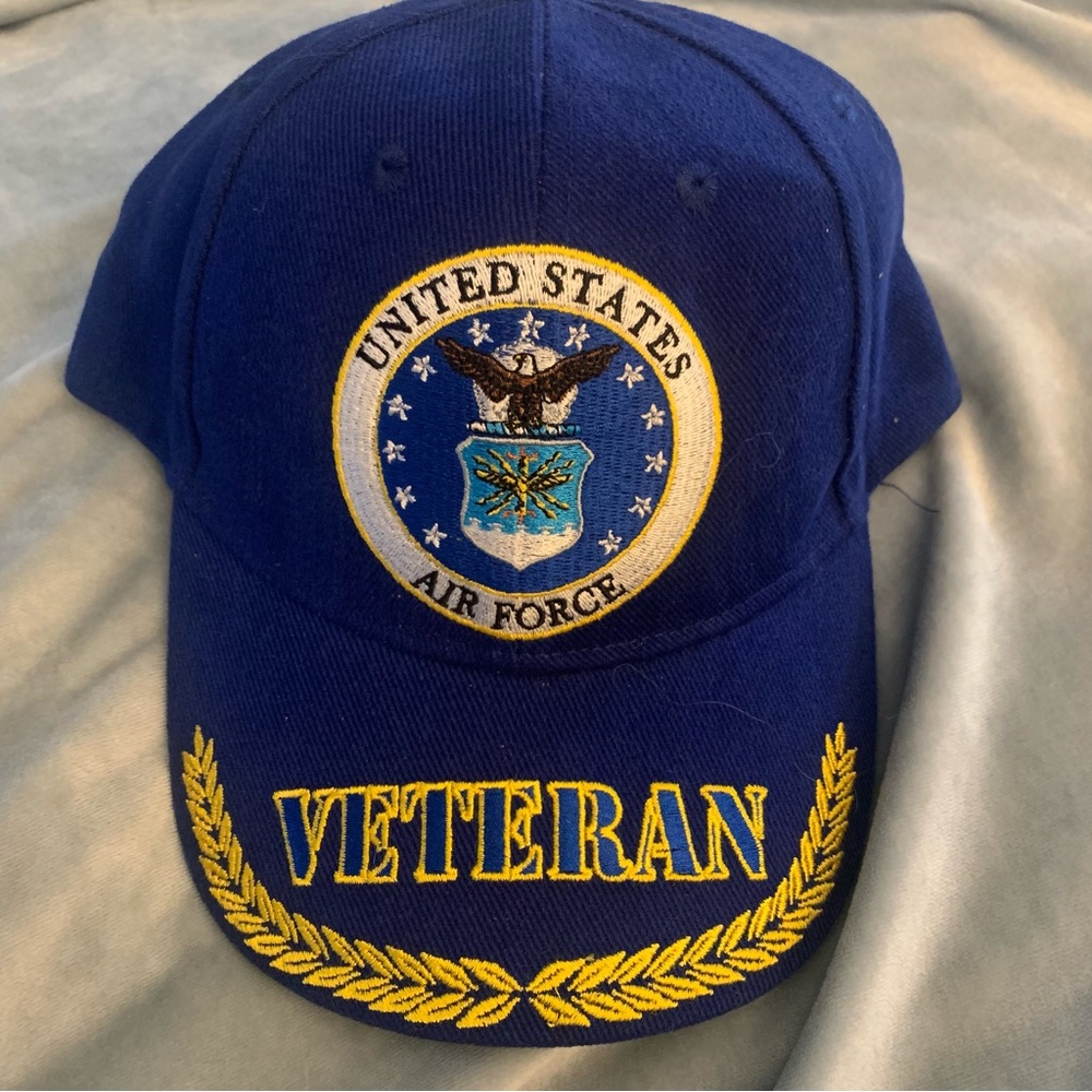 United States Air Force veteran blue hat cap